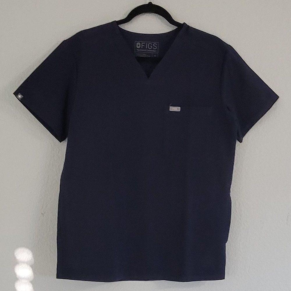 FIGS Scrub Top Dark Navy Blue Size Extra Small